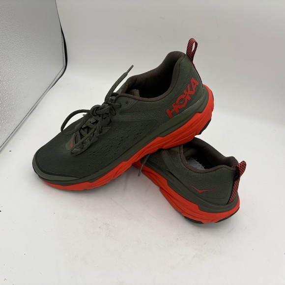Hoka Challenger Men’s 10.5 ATR 6 1106510 Green Orange Trail Running No Insoles - Picture 2 of 14